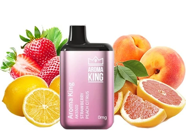 Ашка Aroma King 5500 Безникотиновая Клубника Персик Цитрус