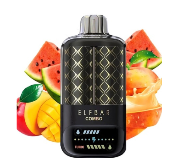 Ашка Elf Bar 20 000 - 25 000 Затяжек Combo 2 в 1 Персик + Манго, Арбуз
