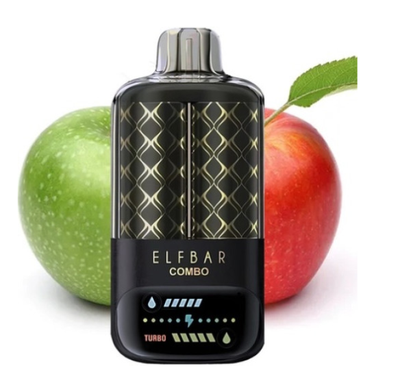 Ашка Elf Bar 20 000 - 25 000 Затяжек Combo 2 в 1 Зеленое Яблоко + Двойное Яблоко