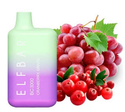 Ашка Elf Bar BC 3000 Затяжек - (Эльф Бар БЦ 3к тяг) Клюква Виноград