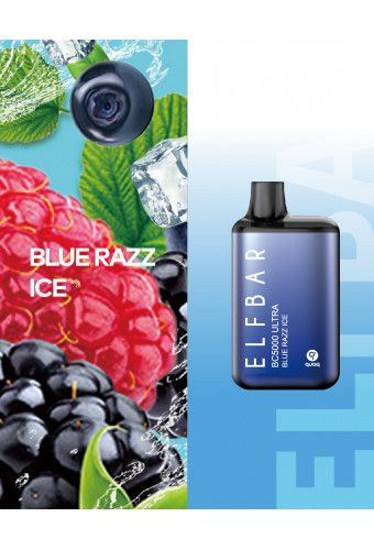 Ашка Elf Bar BC5000 ULTRA - Blue Razz Ice - (Эльф Бар Ультра БЦ 5к тяг) Синий Разз Айс