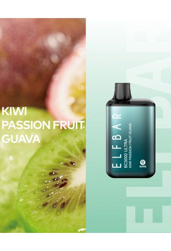 Ашка Elf Bar BC5000 ULTRA Kiwi Passionfruit Guava - (Эльф Бар Ультра БЦ 5к тяг) Киви Маракуйя Гуава