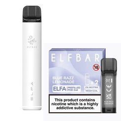 Ашка Elf Bar Elfa Prefilled Starter Kit 850mAh Blue Razz Lemonade White (Блю Разз Лимонад Уайт)