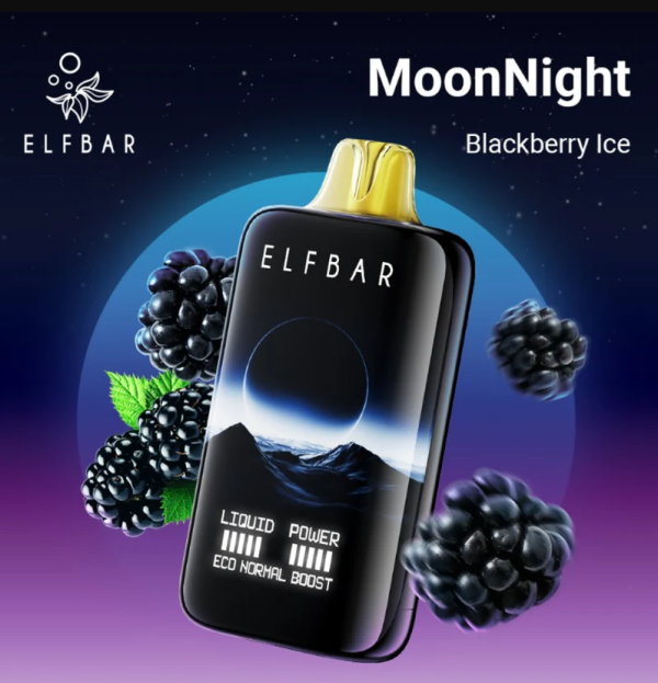 Ашка Elf Bar MoonNight 40 000 Затяжек Ежевика