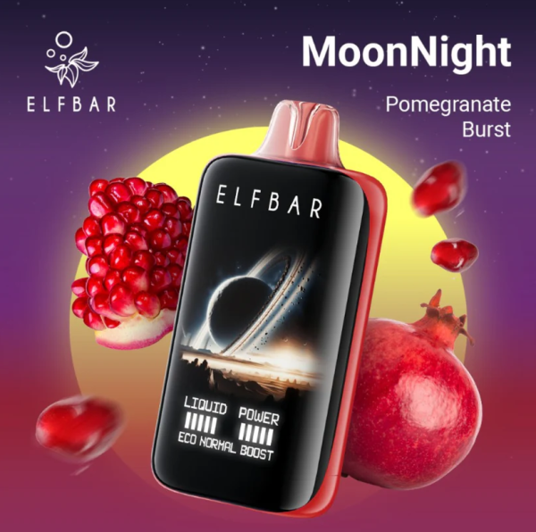 Ашка Elf Bar MoonNight 40 000 Затяжек Гранат Лед