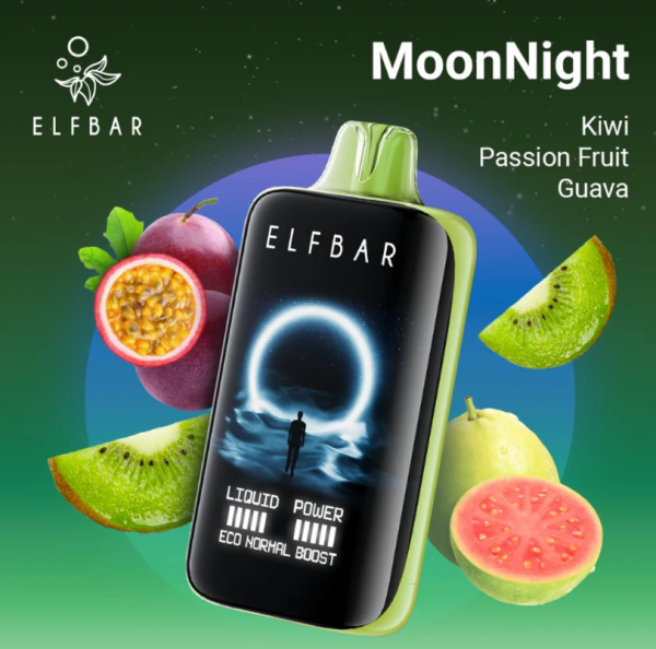 Ашка Elf Bar MoonNight 40 000 Затяжек Киви Гуава