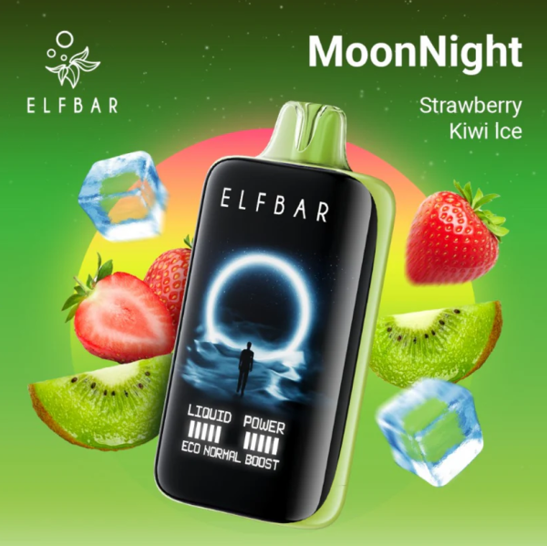 Ашка Elf Bar MoonNight 40 000 Затяжек Клубника Киви Лед