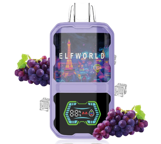 Ашка Elf World 22 000 Затяжек Виноград лед