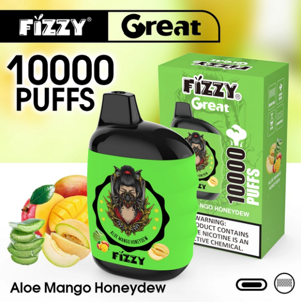 Ашка Fizzy 10000 Затяжек Алоэ манго