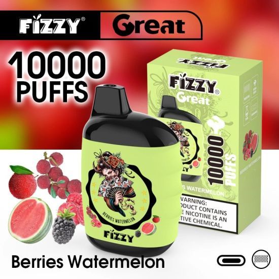 Ашка Fizzy 10000 Затяжек Ягоды Арбуз