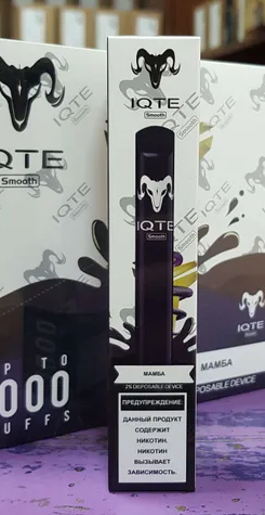 Ашка IQTE Smooth Mamba (Драгонфрут-клубника) 1000 затяжек 20мг Hard (2% Hard)