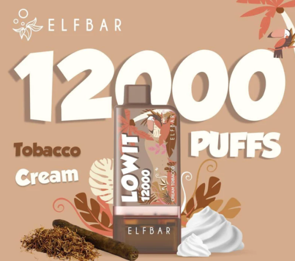 Ашка Elf Bar Lowit 12 000 Табак Крем