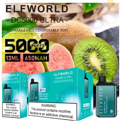 Ашка Elf World Kiwi Passion Fruit Guava (Киви Маракуя Гуава) DC5000 ULTRA
