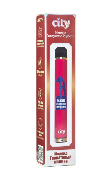 Ашка City Madrid Pomegranate Raspberry (Гранат Малина) 1600 затяжек