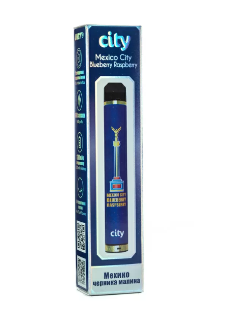 Ашка City Mexico Blueberry raspberry (Мехико Черника малина) 1600 затяжек