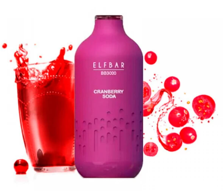 Ашка Elf Bar BB Cranberry Soda (Клюква Газировка) (3000 Затяжек)