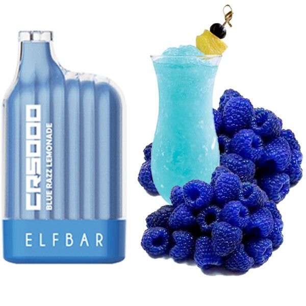 Ашка Elf Bar CR Blue Razz Lemonade 5000 Затяжек - (Эльф Бар СР 5к тяг) Блу Разз Лимонад