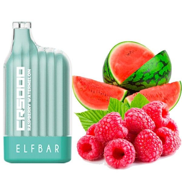 Ашка Elf Bar CR Raspberry Watermelon 5000 Затяжек - (Эльф Бар СР 5к тяг) Малина Арбуз