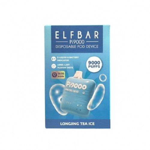 Ашка Elf Bar PI Longjing Tea Ice 9000 Затяжек - (Эльф Бар ПИ 9к тяг) Лонг Джинг Чай Лед