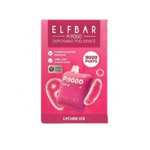 Ашка Elf Bar PI Lychee Ice 9000 Затяжек - (Эльф Бар ПИ 9к тяг) Личи Лед