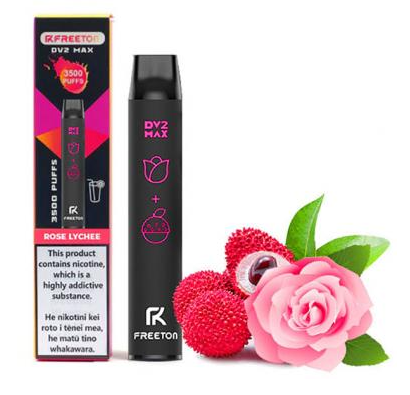 Ашка FREETON DV2 MAX Акциз Rose Lychee (Роза Личи) 3500 puff