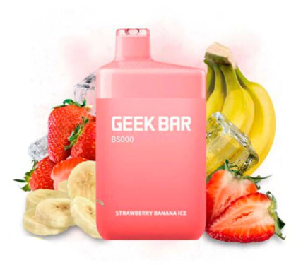 Ашка Geek Bar Клубника Банан Лед 5000 Затяжек
