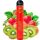 Ашка Serbetli Strawberry Kiwi (Клубника Киви) (1200 Затяжек)