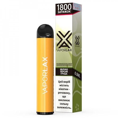 Ашка VAPORLAX Акциз Apple Peach Pear (Яблоко Персик Груша)1800 puff
