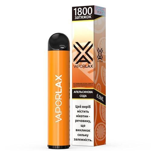 Ашка VAPORLAX Акциз Orange Soda (Апельсиновая Сода)1800 puff