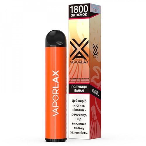 Ашка VAPORLAX Акциз Strawberry Banana (Клубника Банан)1800 puff