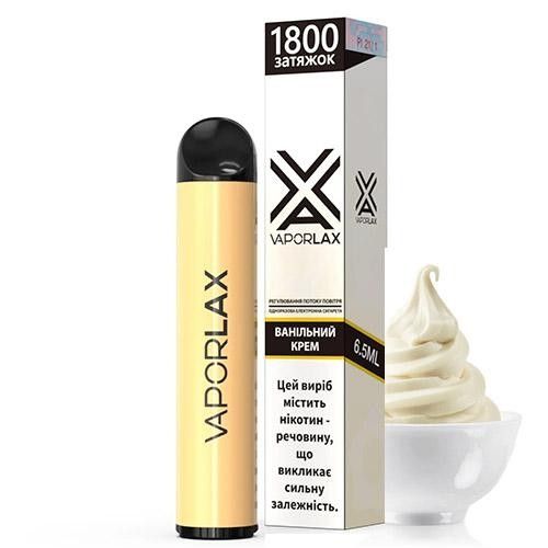 Ашка VAPORLAX Акциз Vanilla Cream (Ванильный Крем) 1800 puff