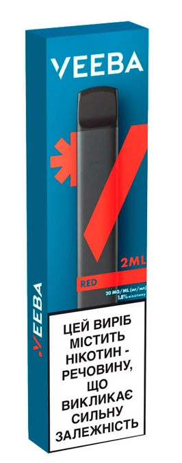 Ашка VEEBA 2 мл 1.8% Red (Питайя + Клубника + Ментол)