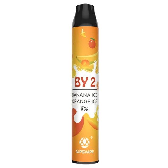 Ашка Alpsvape BY2 2000 2 вкуса в 1 Banana Ice Orange Ice 5