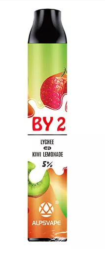 Ашка Alpsvape BY2 2000 2 вкуса в 1 Lychee Kiwi Lemonade
