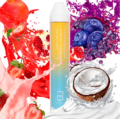 Ашка BMOR PI+ 4000 (3 вкуса в 1) Strawberry Banana - Blueberry Pomegranate - Coconut Milk 5%