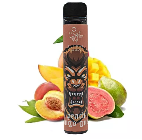 Ашка Elf Bar 1500 Lux 850mAh Peach Mango Guava 5% - (Эльф Бар Люкс 1.5 к тяг) Персик с манго и гуавой