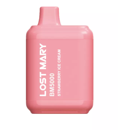 Ашка Lost Mary BM5000 Strawberry Ice Cream 5% - (Лост Мери БМ 5к тяг) Земляничное мороженое