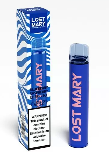 Ашка Lost Mary CM1500 Blueberry Raspberry Cherry Ice - (Лост Мери СМ 1.5к тяг) Черника Малина Вишня Айс