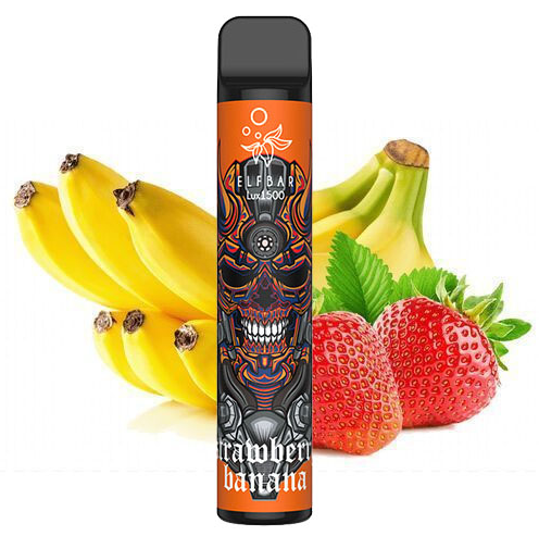 Ашка Elf Bar 1500 Lux Disposable Device 850mAh Strawberry Banana 5% - (Эльф Бар Люкс 1.5к тяг) Клубника Банан
