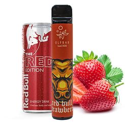 Ашка Elf Bar 1500 Lux Disposable Device 850mAh Red Bull Strawberry 5% - (Эльф Бар Люкс 1.5к тяг) Ред Булл Клубника