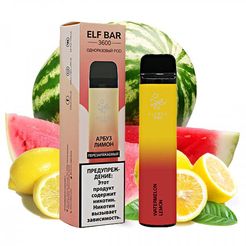 Ашка Elf Bar 3600 Disposable Device 650mAh (Перезаряжаемые) Watermelon Lemon 5% - (Эльф Бар 3.6 тяг) Арбуз Лимон