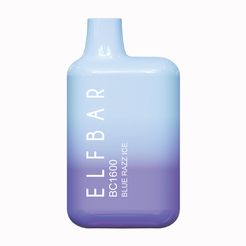 Ашка Elf Bar BC1600 Disposable Device 850mAh Blue Razz Ice - (Эльф Бар БЦ 1.6 тяг) Синий Разз Айс