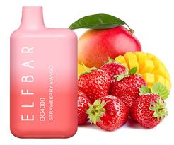 Ашка Elf Bar BC4000 Disposable Device 650mAh (перезаряжаемая) Strawberry Mango 5% - (Эльф Бар БЦ 4к тяг) Клубничное манго