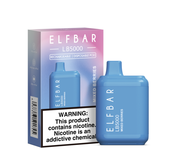 Ашка Elf Bar LB 5000 Disposable Device 650mAh Mixed Berries - (Эльф Бар ЛБ 5к тяг) Смешанные ягоды