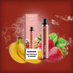 Ашка HQD Cuvie Plus Strawberry Banana 5% - (Ашкьюди) Клубника Банан