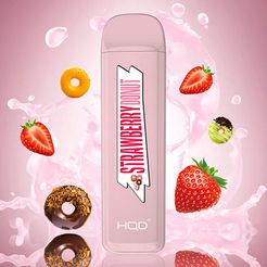 Ашка HQD Mega 1800 Strawberry Donut 5% - (Ашкьюди Мега) Клубничный пончик