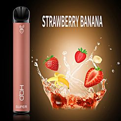 Ашка HQD Super Strawberry Banana 0% (Клубника Банан)