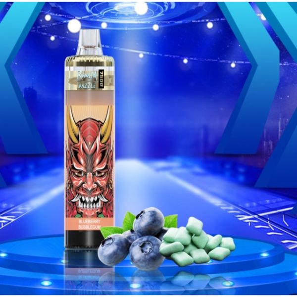Ашка RandM Dazzle 7 500 Затяжек (Дозаправляемые) Черничная жевачка