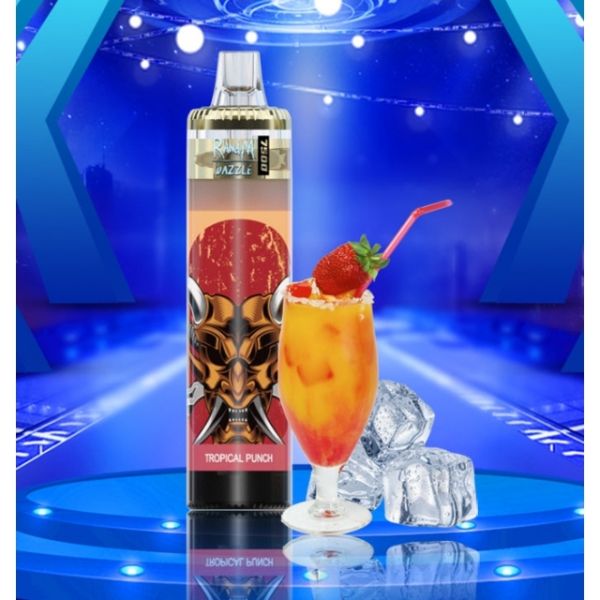 Ашка RandM Dazzle 7 500 Затяжек (Дозаправляемые) Тропический пунш
